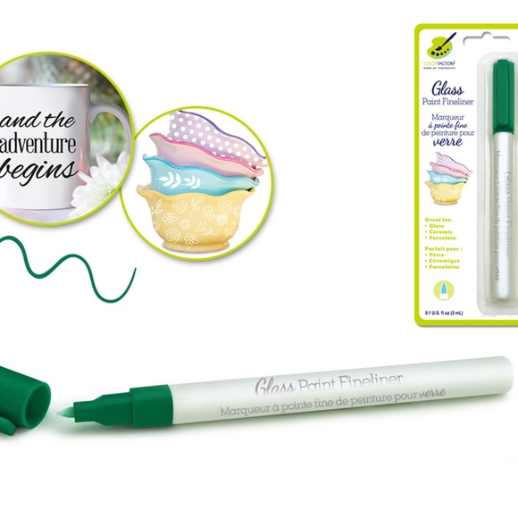 Glass Paint Fineliner Marker 3ml (Green) - Picture 1 of 5